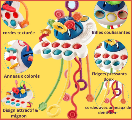 OctopusToy™ et OvniToy™ Jouets de développement sensoriel  bébé de 6 mois- 3ans